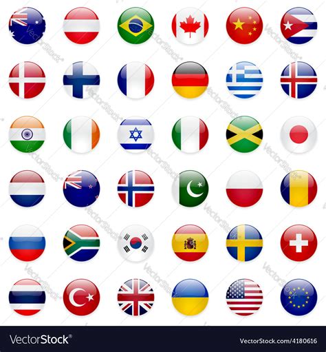 World Flags Icon Set Royalty Free Vector Image