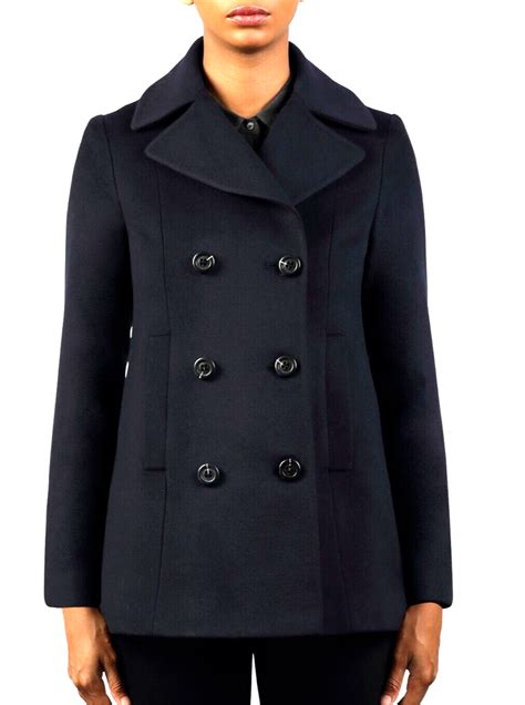 Nwt Fleurette Navy Double Breasted Wool Peacoat Size Ebay