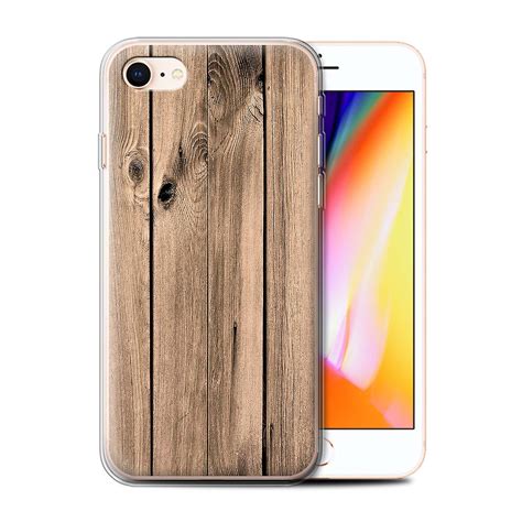 Stuff4 Gel Tpu Casecover For Apple Iphone 8plankwood Grain Effect