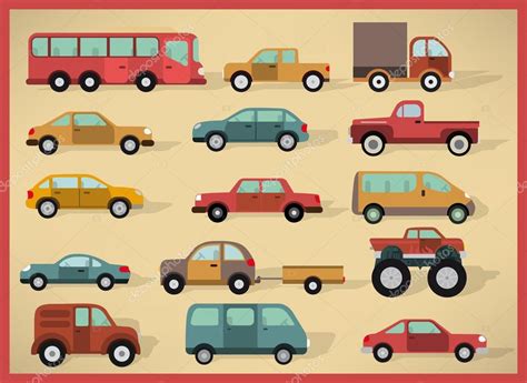 Simple Cars Collection — Stock Vector © Jirikaderabek 87240892