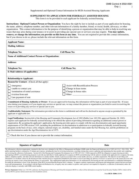 Form Hud 92006 Fill Out Sign Online And Download Printable Pdf