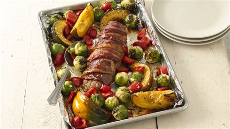 The tenderloin comes from the loin of the serve it with a side salad, steamed vegetables, mashed potatoes or other sides of your choice. Bacon-Wrapped Pork Tenderloin with Harvest Vegetables ...