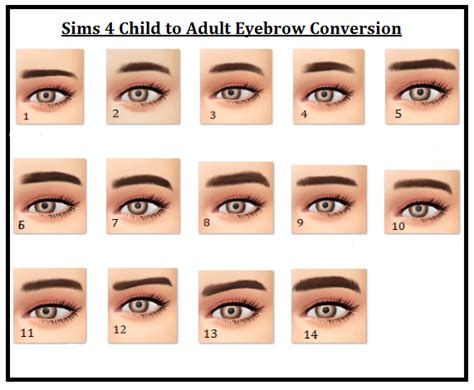 Sims 4 Cas Cc Maxis Match Eyebrows Realtorklo