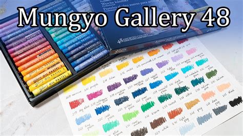 Mungyo Gallery Oil Pastel 48 Set Review Swatches Demonstration