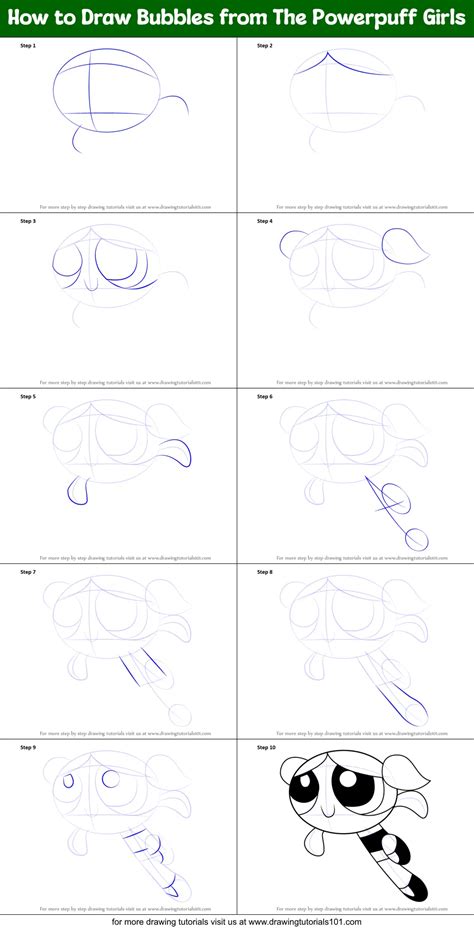 How to Draw Bubbles from The Powerpuff Girls (The Powerpuff Girls) Step
