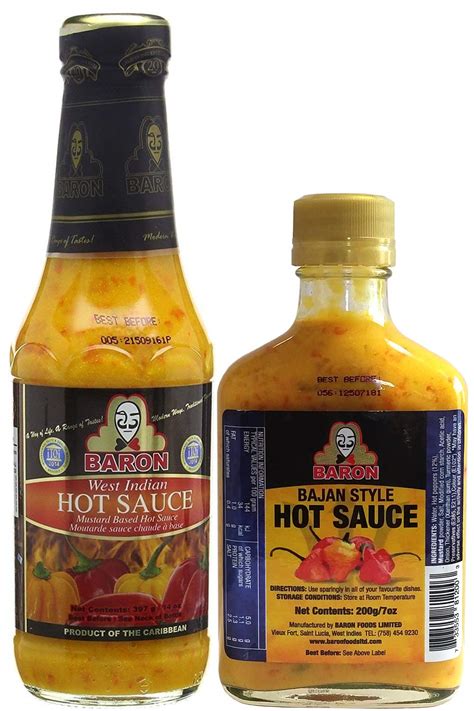 Amazon Com Baron West Indian Hot Sauce Oz And Bajan Hot Sauce Oz Combo Pack Of