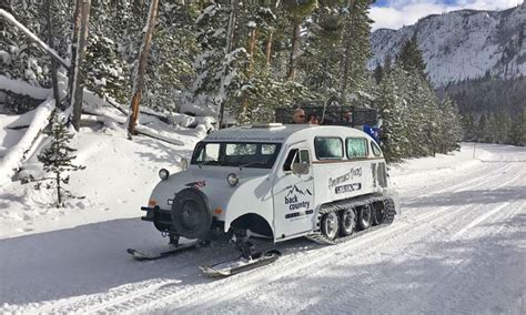 West Yellowstone Montana Snow Coach Winter Tours Alltrips