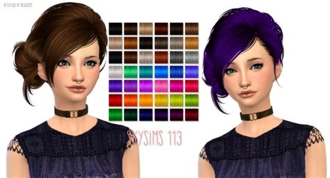 Skysims 113 Hair Retexture At Nessa Sims Sims 4 Updates