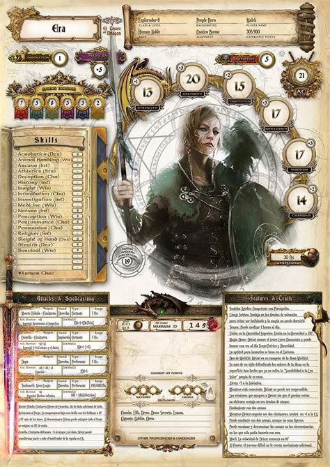 Customizable character Sheets D&D5, : DungeonsAndDragons | Dnd