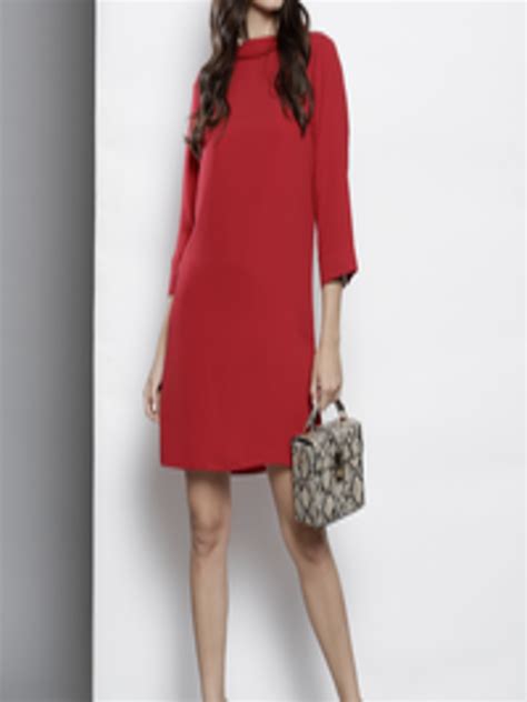 Buy Dorothy Perkins Women Red Solid Shift Dress Dresses For Women 7434938 Myntra