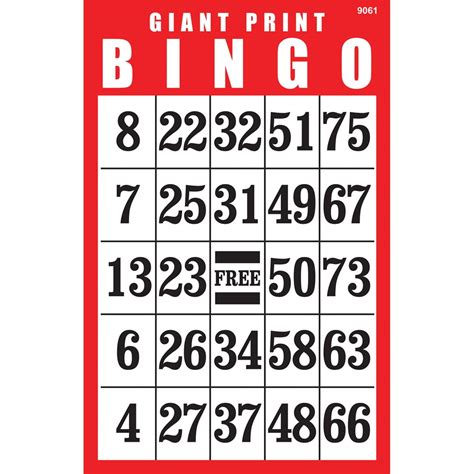Free Printable Jumbo Bingo Cards Free Printable Worksheet