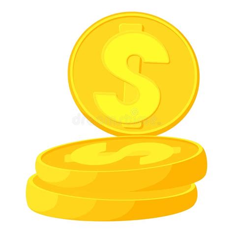 Coins Icon Cartoon Style Stock Vector Illustration Of Logo 85982477
