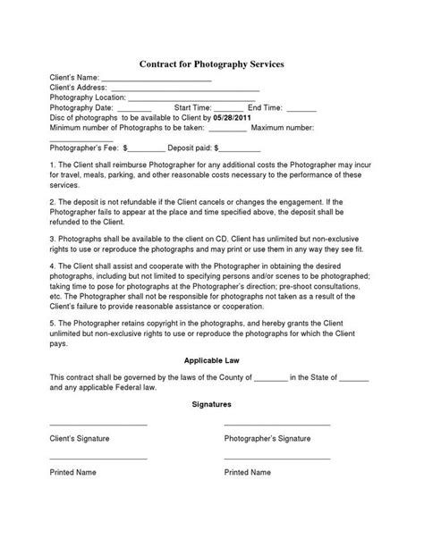 When you use a with jotform, you can create, download and edit this free marriage certificate template in pdf form a wedding photography cancellation contract is used when a client wants to cancel their booking. Free Printable Wedding Photography Contract Template Form (GENERIC) | Sample Printable Legal ...