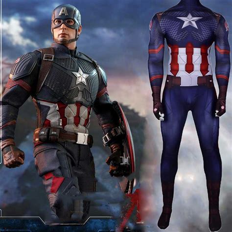Captain America Avengers Endgame Full Suit Updated Shoulders Bells