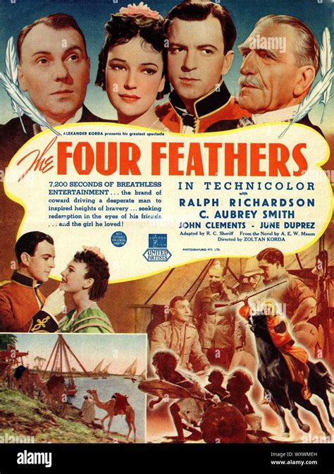 Ralph Richardson June Duprez John Clements And Caubrey Smith In The Four Feathers 1939 Director