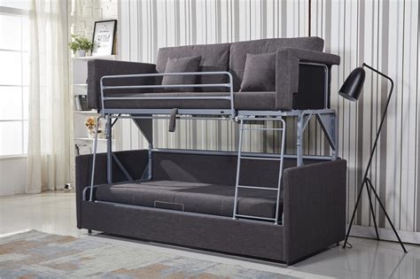 Do you suppose double bunk bed with sofa underneath seems nice? China Space Saving--Functional Sofa as a Double Decker ...