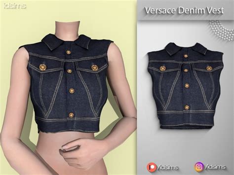 Versace Denim Vest The Sims 4 Download