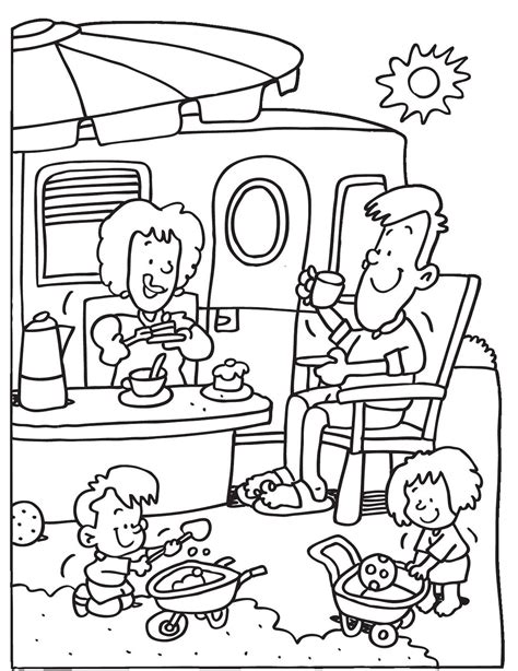 Op De Camping Camping Coloring Pages Coloring Pages Summer
