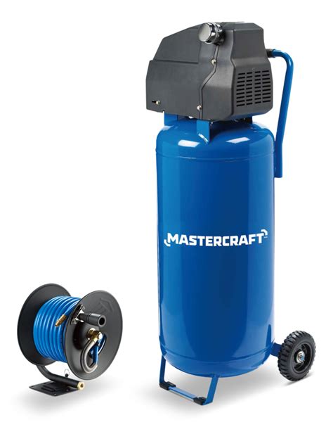 Mastercraft 20 Gallon Oil Free Vertical Air Compressor With Bonus Hose