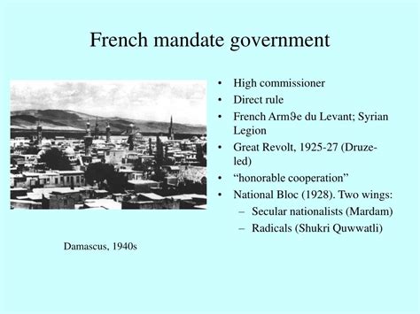 Ppt The French Mandate Of Syria And Lebanon Powerpoint Presentation