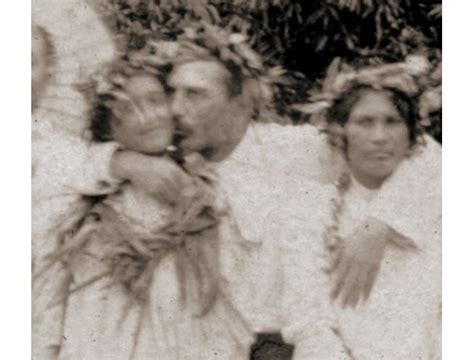 Very Rare Photo Showing Paul Gauguin With Two Women In Tahiti July