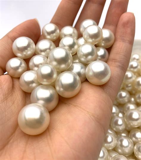 White South Sea Loose Pearls Aaa Round Semi Round 100 Etsy