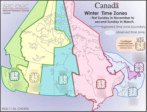 Canadas Time Zones Diagram Quizlet
