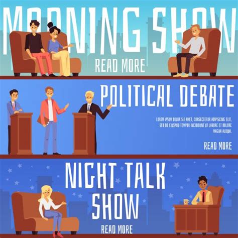 Morning Show Set Illustrations Royalty Free Vector Graphics And Clip Art