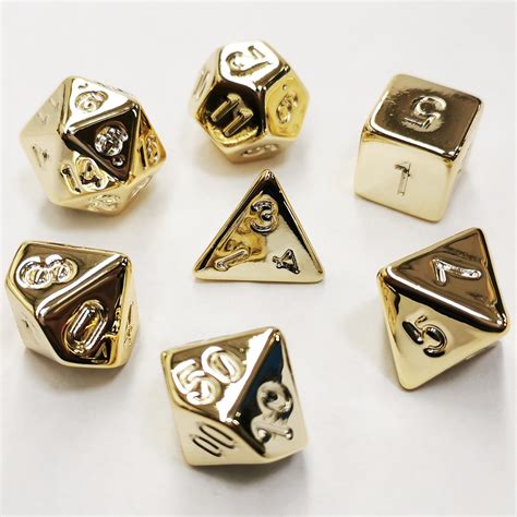 Dstrib Dés 16mm Role Playing Dice Set Acrylic Gold