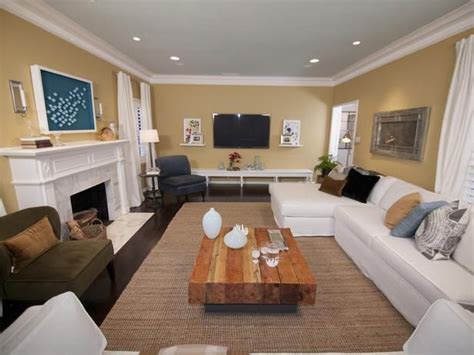 rectangle living room casual neutral family room  layout liz