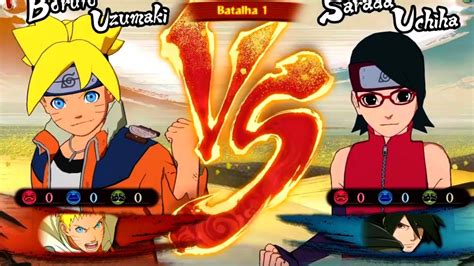 Boruto E Naruto Vs Sarada E Sasuke Pt Br🇧🇷 Super DifÍcil Naruto Shippuden Ultimate Ninja Storm