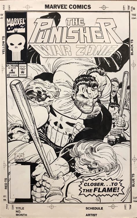 Punisher War Zone 4 Cover Comic Art By John Romita Jr And Klaus Janson