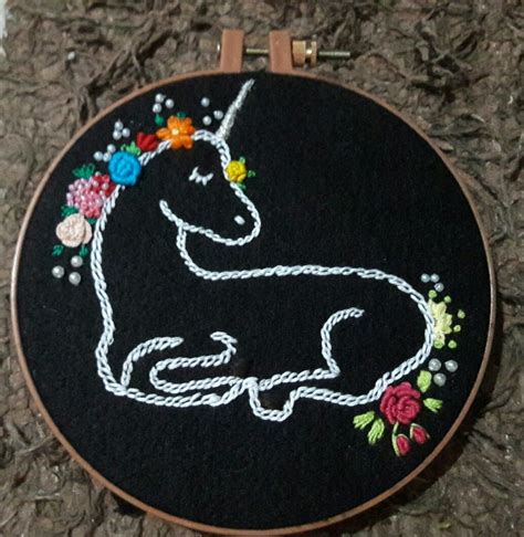 Unicorn Embroidery By Eflgomes Embroidery Patterns Free Ribbon