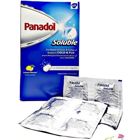 Panadol cold and flu vapour release powder contain active ingredients such as paracetamol, vitamin c, and phenylephrine. Panadol Soluble Paracetamol 4pcs Tablet / Pack | Shopee ...