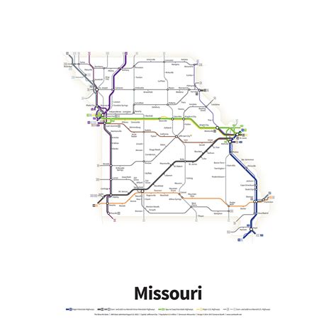 Highways Of The Usa Missouri Transit Maps Store