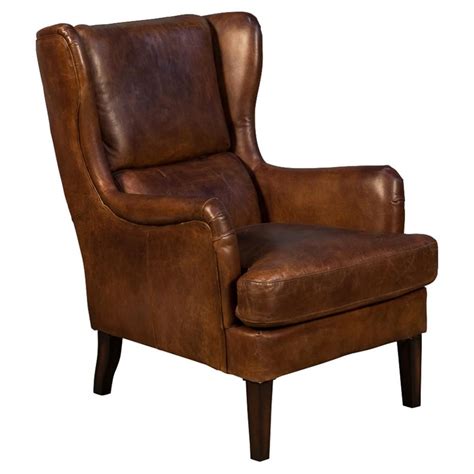 Homelegance avina fabric wingback chair; Kimberley Mid Century Modern Brown Leather Upholstered ...