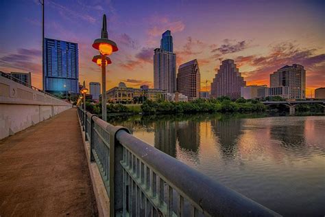 View From First Street Bridge In Austin Texas Travel Usa Bridge