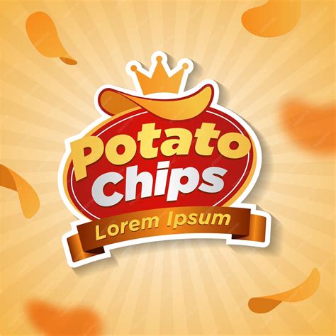 Premium Vector Potato Chips Label Design Template