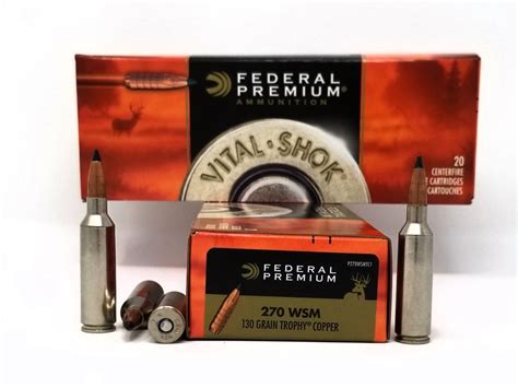 Federal 7mm Wsm Ammunition Vital Shok P7wsmtc3 150 Grain Trophy Copper