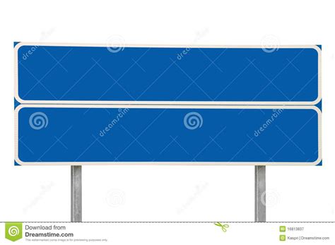 Crossroads Road Sign Two Arrow Blue Isolated Stock Image Image Of