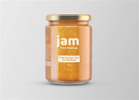 free orange jam jar mockup psd good mockups