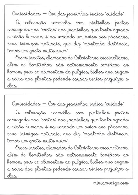 Treino De Letra Cursiva Cor Da Joaninha · Alfabetização Blog