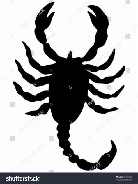 Scorpion Silhouette Stock Vector Illustration 87571522 Shutterstock