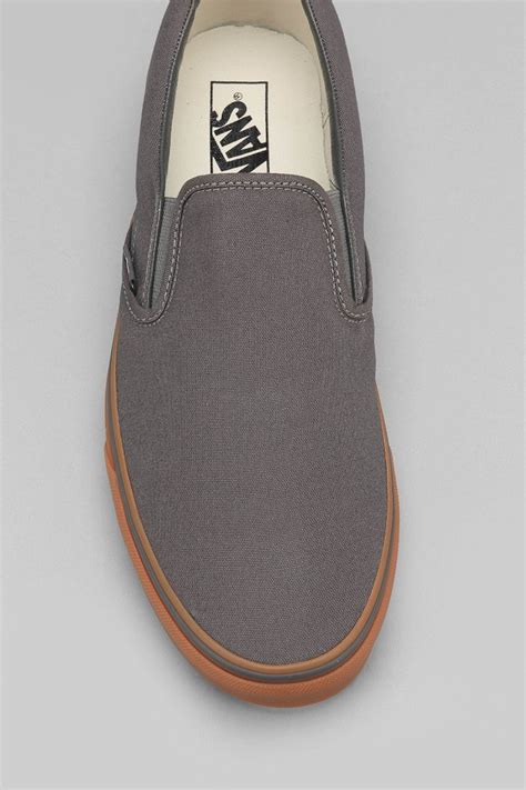 Shop for grey slip on, popular shoe styles, clothing, accessories, and much more! Lyst - Vans Classic Gum-Sole Slip-On Sneaker in Gray for Men