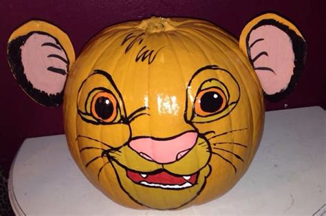 Simba Pumpkin Disney Pumpkin Painting Disney Pumpkin Pumpkin