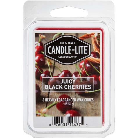 Candle Lite Juicy Black Cherries Wax Cubes 6 Pk Candles And Home Fragrance Household Shop