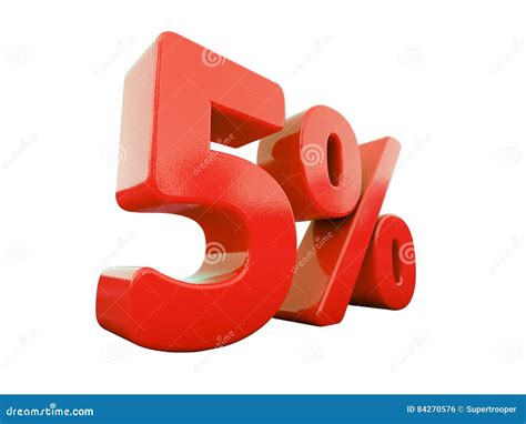 Red Percent Sign Isolated Stock Illustration Illustration Of Bonus