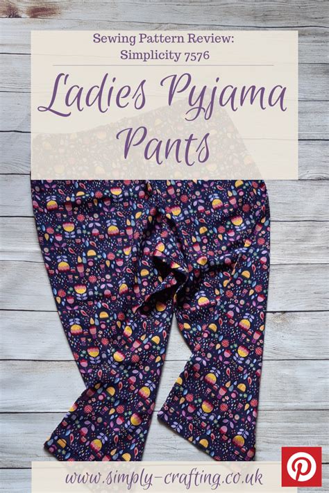 Simply Crafting Ladies Pyjama Pants Sewing Pattern Review