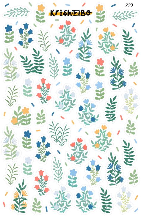 tiny flowers stickers by krishandbo from krishandboshop