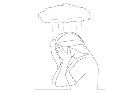 Sad Woman Crying Drawing